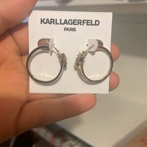 Karl Lagerfelf Paris hoop earrings